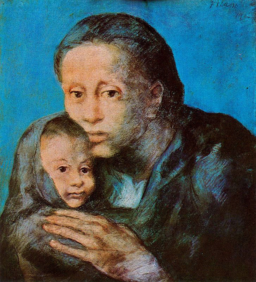 Picasso Mother and son with handkerchief 1903
